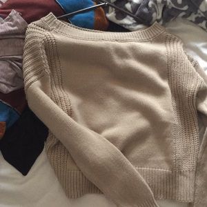 Tan glitter aero sweater